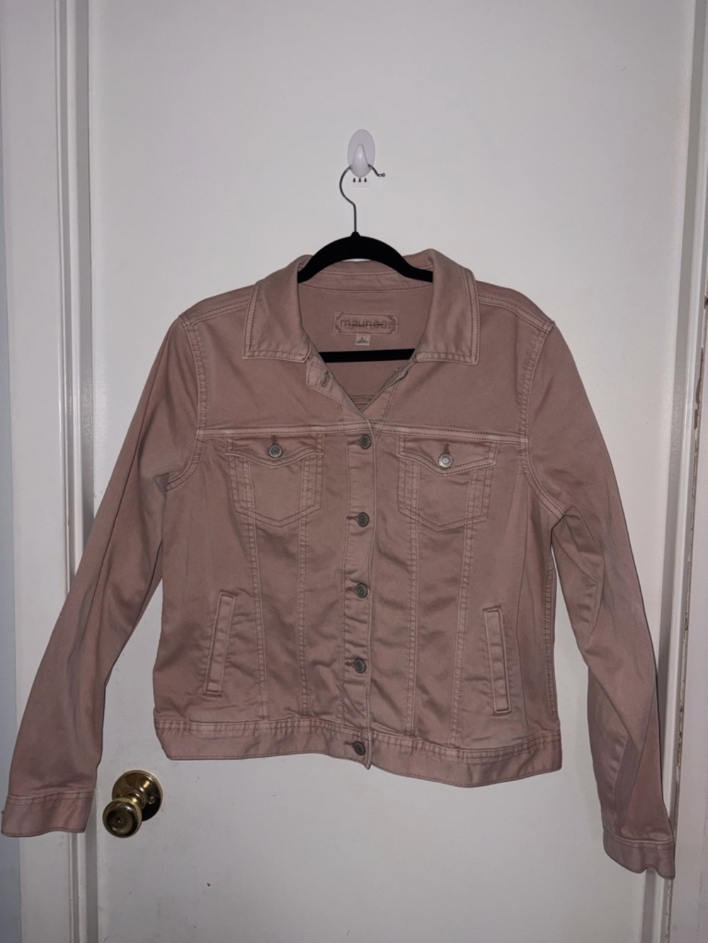 Maurices | Women’s Large Denim Jacket | Stretch | Brownish/Pink